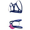 CandyMan Ensemble Thong et harnais Aghai Bleu-Rose